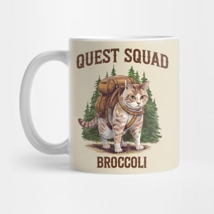 Quest Fantasy Squad Broccoli Funny Cat Mug